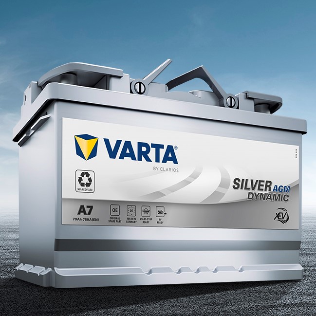 VARTA A7 57001 Silver Dynamic AGM-xEV ready